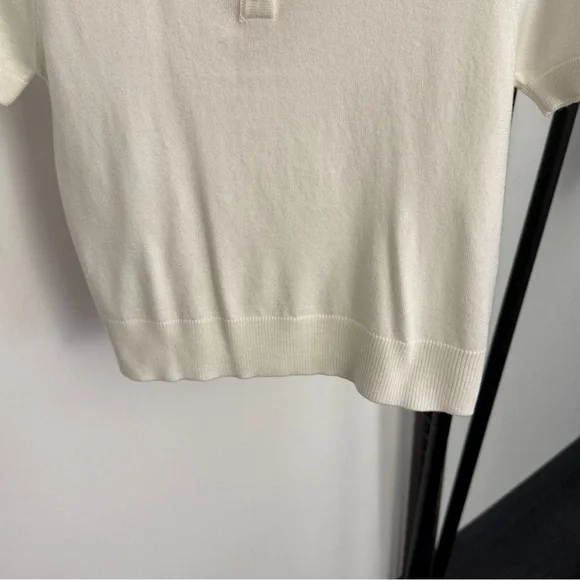 MIU MIU knitted short-sleeved polo top - Picture 3 of 6